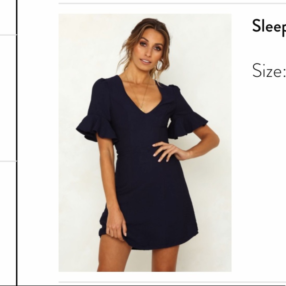 Hello Molly Navy Blue Mini Dress